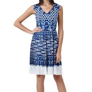 NWOT Adrianna Papell • pleated dress | v-neck